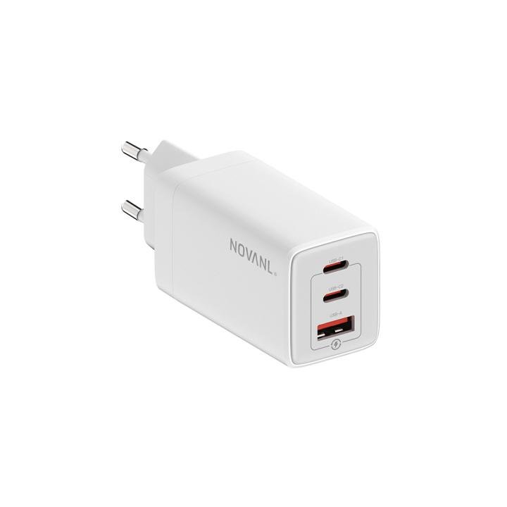 NOVANL ProCharge 65W Triple Port (2× USB-C + USB-A) - Bijeli - mobitel - PRT